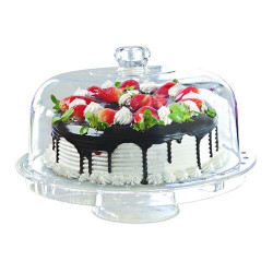 Wholesaler and supplier. Glass cake stand with dome lid