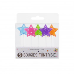 Grossiste bougie anniversaire fantaisie x5