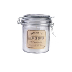 Grossiste bougie pot apothicaire - 7.3x7.3x10cm grise