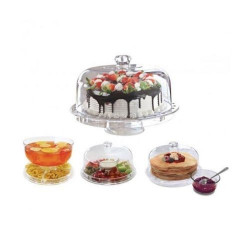 Wholesaler and supplier. Glass cake stand with dome lid