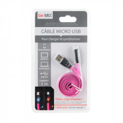 Grossiste et fournisseur. Câble micro USB LED rose pour charger et synchroniser