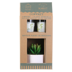 Grossiste bougie x2 et plante artificielle Little Market