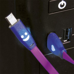 Grossiste et fournisseur. Câble micro USB LED violet pour charger et synchroniser