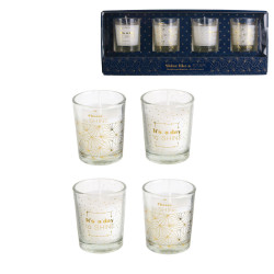 Grossiste bougie en verre x4 shine like a star