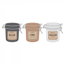 Grossiste bougie pot apothicaire - 7.3x7.3x10cm