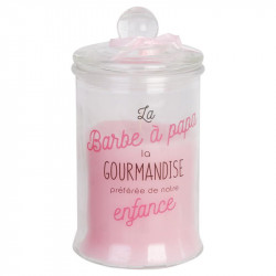 Grossiste bougie bonbonnière gourmandise d9.6x18.4cm rose