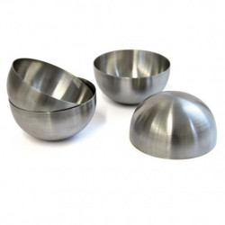 Wholesaler and supplier. Set of 4 stainless steel silver shaper domes
