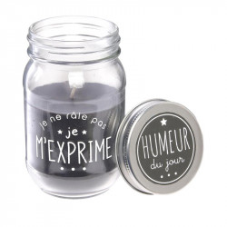 Grossiste bougie Mason jar Humeur du jour noire