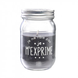 Grossiste bougie Mason jar Humeur du jour noire