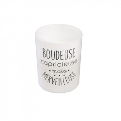 Grossiste bougie en verre senteur musc blanc / vanille blanche