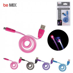 Grossiste et fournisseur. Câble plat lumineux micro USB rose