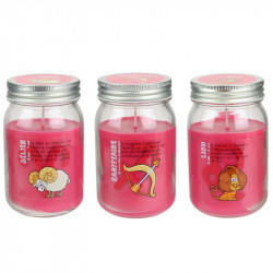 Grossiste bougie Mason jar spécial astrologie rose