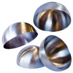 Wholesaler and supplier. Set of 4 stainless steel silver shaper domes