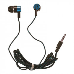 Nylon-cable stereo earphones