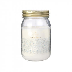 Grossiste bougie parfumée Mason jar blanche senteur orchidée blanche