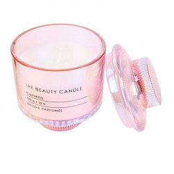 Grossiste bougie écrin The Beauty Candle en verre rose