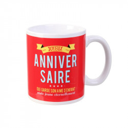 Grossiste bougie mug spécial anniversaire rouge