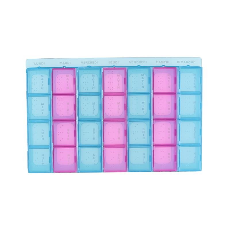 Grossiste et fournisseur. Pilulier détachable rose et bleu Grossiste et fournisseur. Pilulier détachable rose et bleu