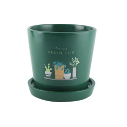 Grossiste pot de fleur terracota kaki