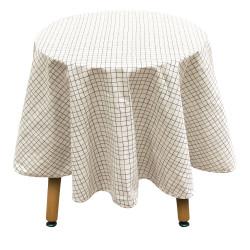 Grossiste Nappe ronde quadrillage 180cm