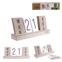 Grossiste calendrier perpetuel avec 4 parties en bois