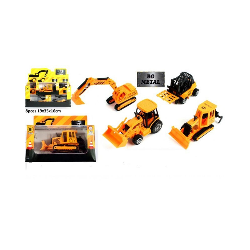 Grossiste engins de chantier en métal 12/15 cm Grossiste engins de chantier en métal 12/15 cm
