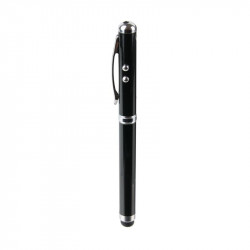 Grossiste. Stylo / Stylet laser LED 4 en 1 noir