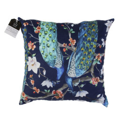 Grossiste coussin impression paon 40x40cm