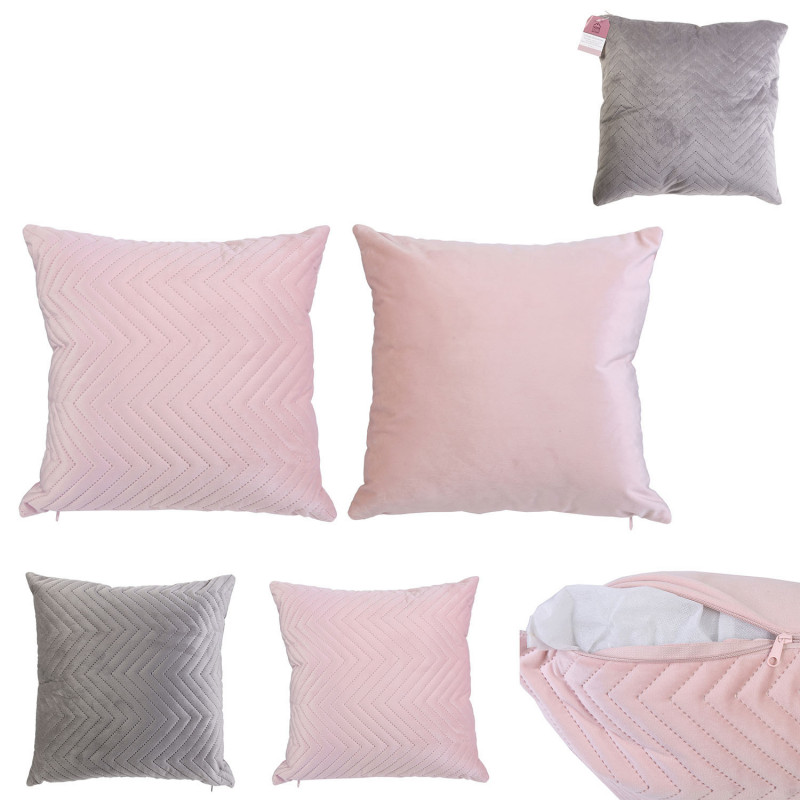 Grossiste coussin a motif blush 40x40cm