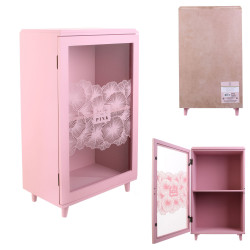 Grossiste rangement déco avec étagère rose 24x40x14.5cm