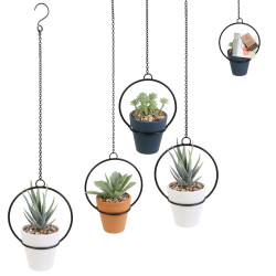 Grossiste plante artificielle suspension en metal 12cm