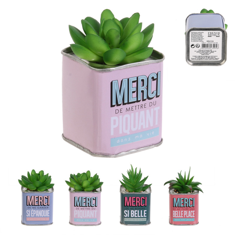 Grossiste plante artificielle pot métal carré merci