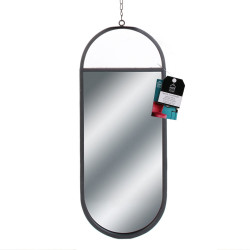 Grossiste miroir suspendu de forme ovale 45x18.5cm