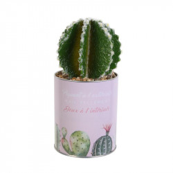 Grossiste plante artificielle cactus dans un pot en métal rose