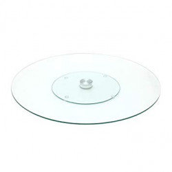 Wholesaler and supplier. Rotating serving plate made of glass
