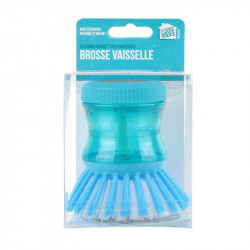 Grossiste et fournisseur. Brosse à vaisselle avec réservoir bleue