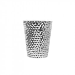 Grossiste bougie vase en céramique martelé en argent