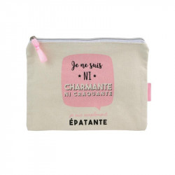 Grossiste et fournisseur. Pochette toile Je suis rose