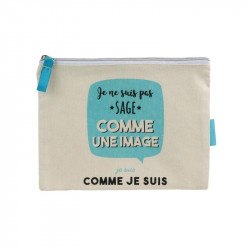 Grossiste et fournisseur. Pochette toile Je suis bleue