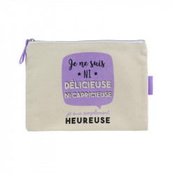 "Je suis"canvas make up pouch