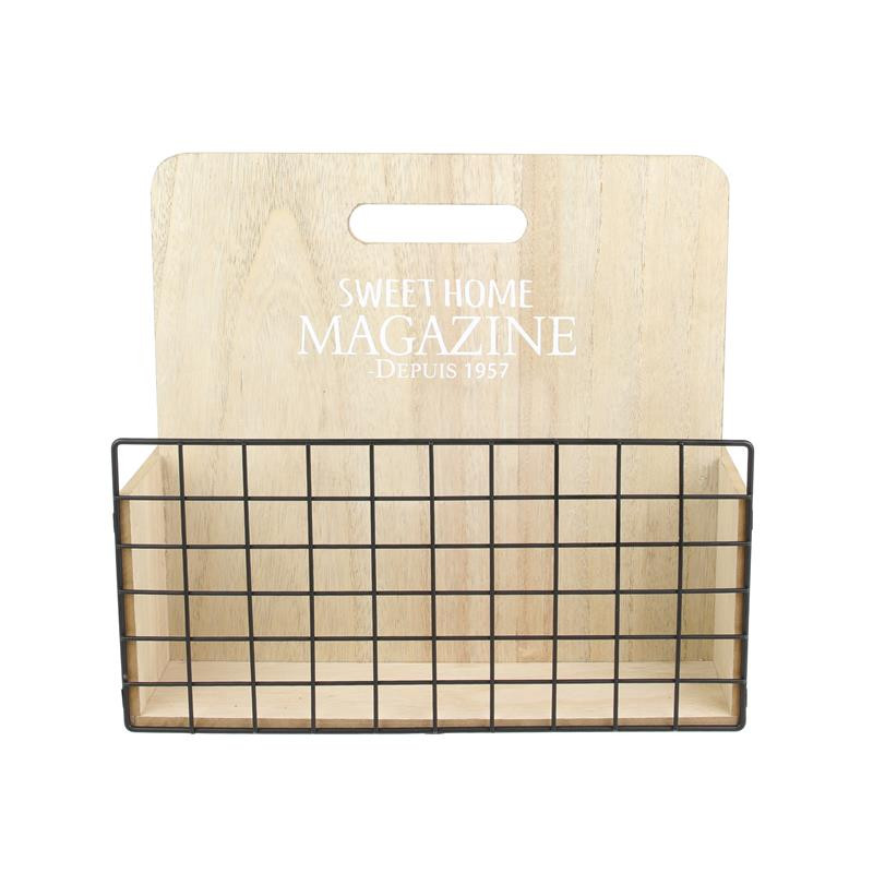 Grossiste range magazine filaire en bois 31x16x27.5cm