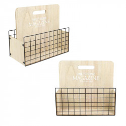 Grossiste range magazine filaire en bois 31x16x27.5cm