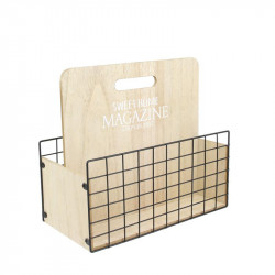 Grossiste range magazine filaire en bois 31x16x27.5cm