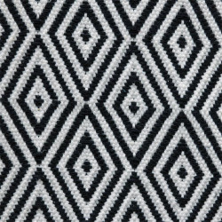 Grossiste tapis aux motifs losanges noirs et blancs 120x170cm