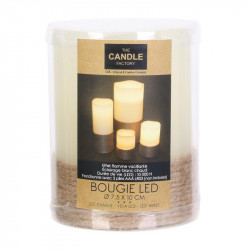 Grossiste bougie LED avec base en corde 10x7.5cm