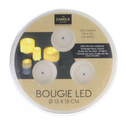 Grossiste bougie LED avec base en ciment 15x15cm