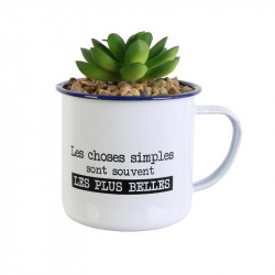 Grossiste plante artificielle dans un mug émaillé