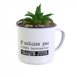 Grossiste plante artificielle dans un mug émaillé
