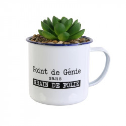 Grossiste plante artificielle dans un mug émaillé