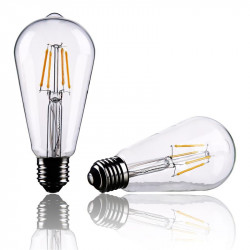Grossiste ampoule ST64 E27 avec LED droit transparent 2W